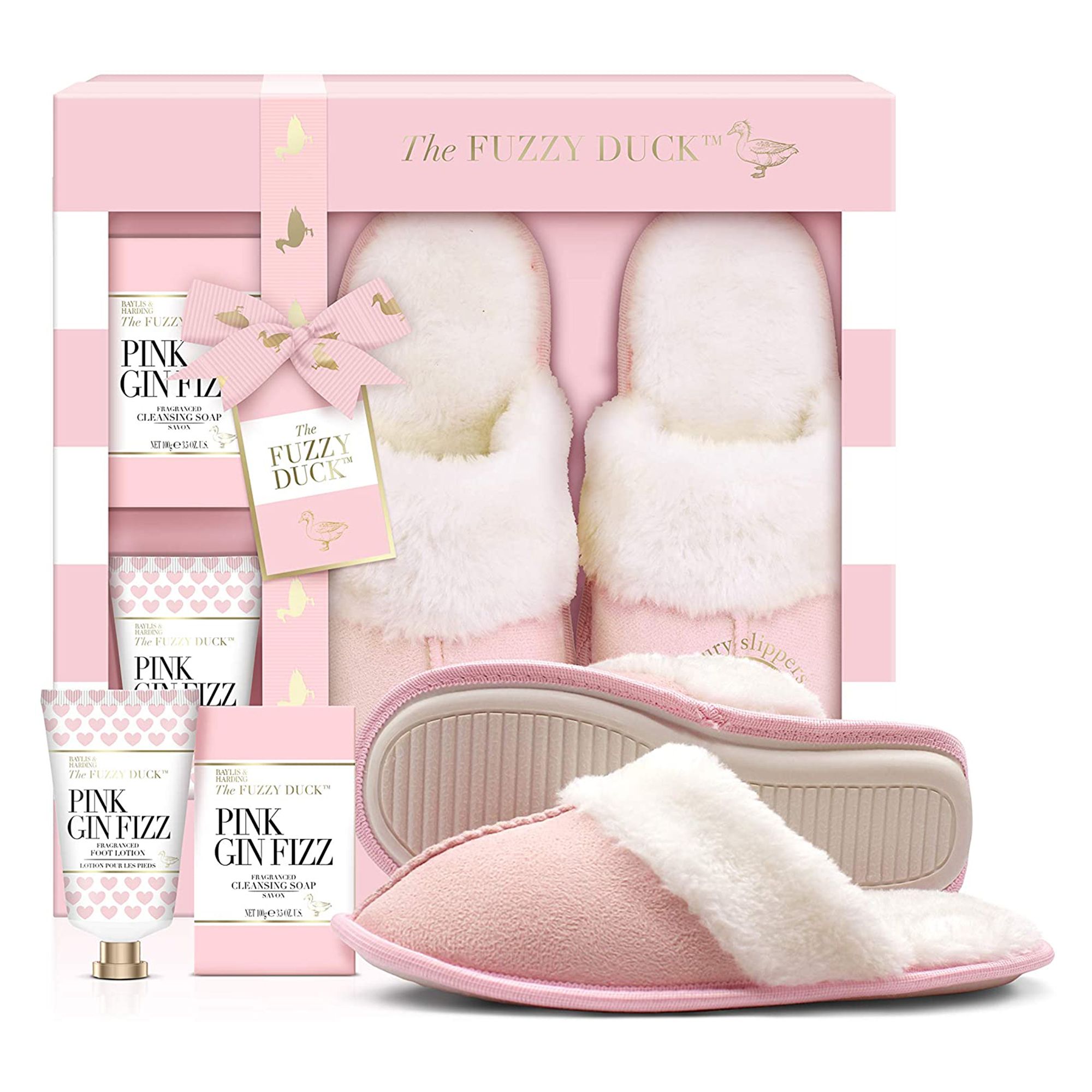 The fuzzy duck luxury best sale slipper set